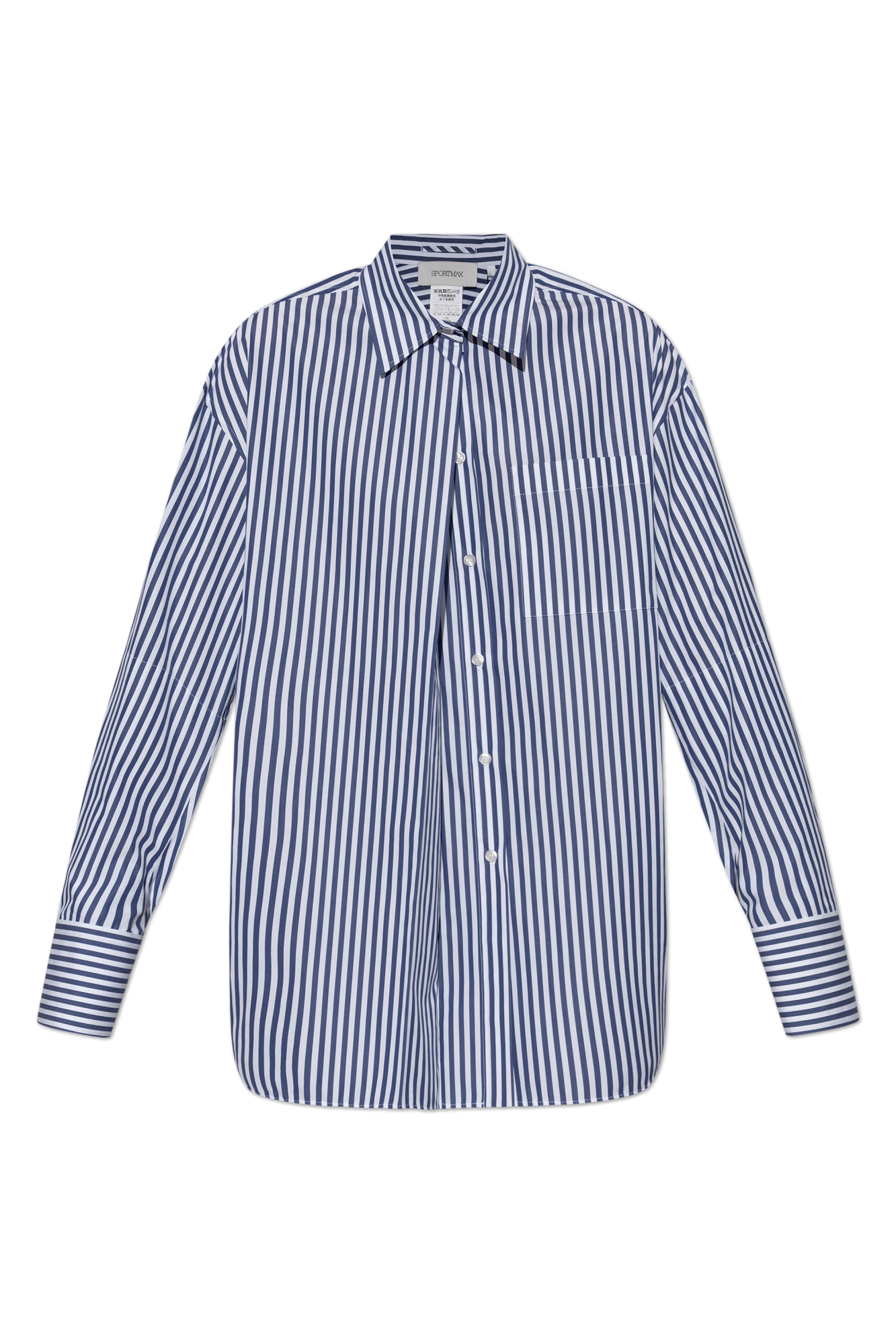 【送料&関税込】Sportmax Cotton Shirt firma Blue Cotton shirt 'Firma' Sportmax - Vitkac AS
